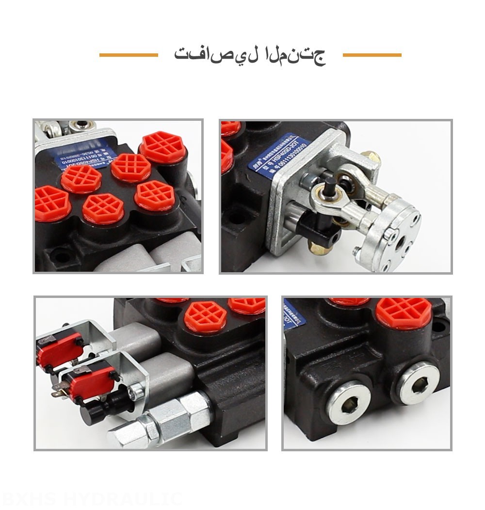 P40 Micro Switch ذراع تحكم صمام 2 صمام اتجاهي كتلة واحدة